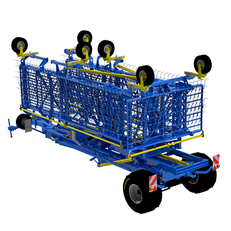 Treffler Präzisions-Zinkenstriegel großes Fahrwerk