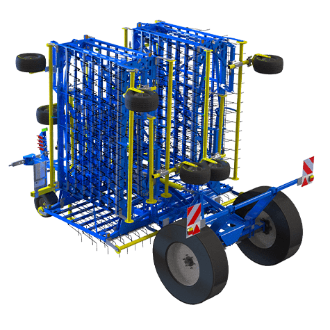 Treffler Präzisions-Zinkenstriegel kleines Fahrwerk