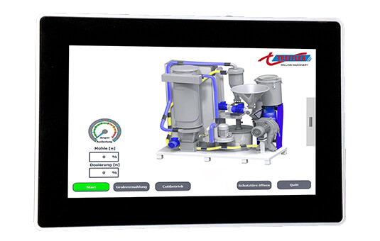 Treffler Mühlentechnik - Der Mühlomat mit Touch Display Basic als Zusatzoption