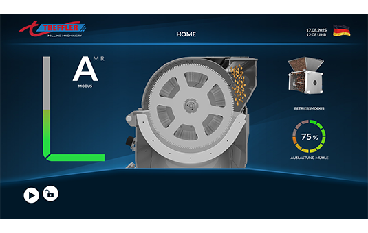 Treffler Mühlentechnik - Der Mühlomat mit Touch Display Basic als Zusatzoption
