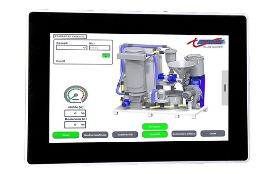 Treffler Mühlentechnik - Der Mühlomat mit Touch Display Comfort als Zusatzoption